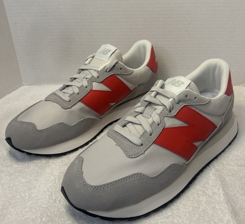 10 scarpe unisex New Balance 237 nuove di zecca grigio rosso bianco uomo MS237BO nuove