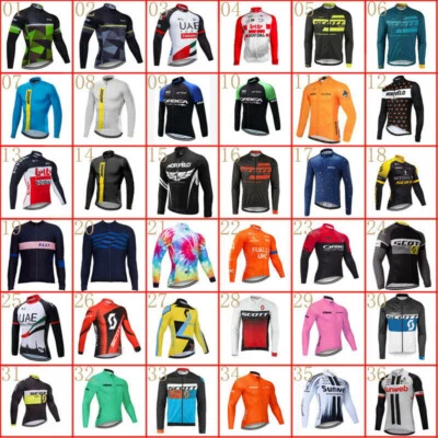 Camiseta de ciclismo para hombre Camisa de bicicleta de carretera Uniforme de bicicleta Manga larga Ropa de carreras Foto 1 de 4