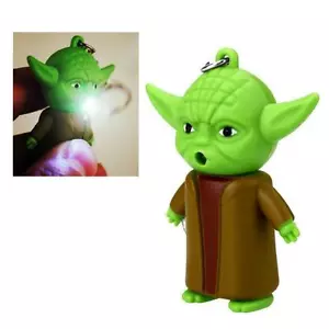 LED YODA SCHLÜSSELANHÄNGER mit LICHT und SOUND Spielzeug Keyring Key Chain Ring Star Wars NEU - Bild 1 von 6