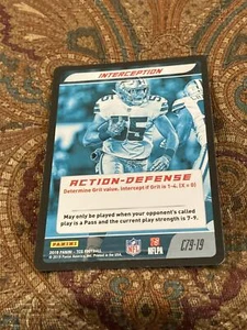 Panini NFL Five 2019 #C79-19 Interception - Imagen 1 de 2