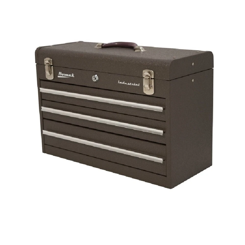 Homak BW00203200 3-Drawer 20" Friction Toolbox - Brown New - Image 1 of 2