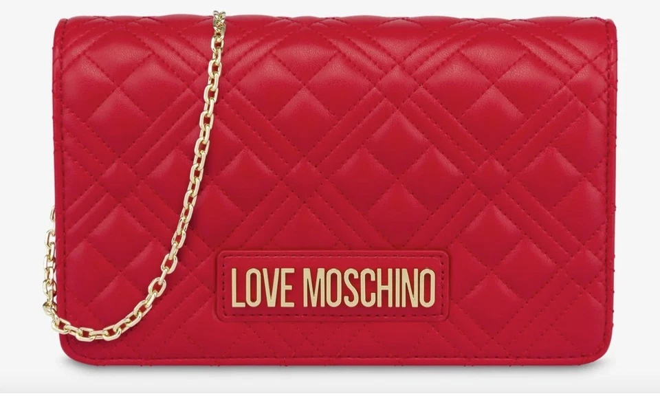 Elegante Bolso Diario Inteligente Acolchado Electrifying Red Love Moschino JC4079PP0FLA0500 Foto 1 de 4
