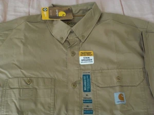 Carhartt Force Relaxed Fit S/S Ridgefield Arbeitshemd, Neu mit Etikett - Herren XL - Khaki - Bild 1 von 13