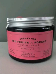 Trader Joe's Crackling Red Fruits in the Forest Wood Wick Candle - Picture 1 of 5