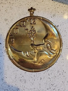 Orologio Vintage Dept 56 Luna Celeste Ornamento Ottone - Foto 1 di 4