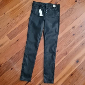 Women's size 10 'FOREVER NEW' Black coated Heidi high waist skinny jeans - BNWT - Picture 1 of 7