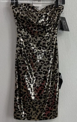 NWT Marciano for Guess Women's Leopard Lust Attachable Straps Mini Dress Size XS - Image 1 of 3