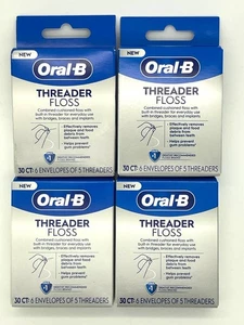 Oral-B Glide Pro-Health Threader Floss 30ct x 4 Pack | Dental Floss - Picture 1 of 6