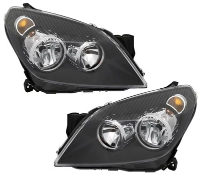 Juego de faros para Opel Astra H desde 2004-2010 en negro H1 H7 actualización halógena - Imagen 1 de 4