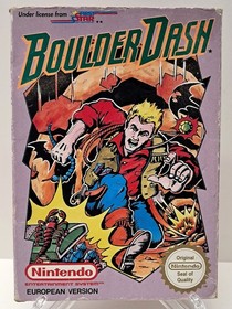 Boulder Dash (NES, PAL, RARE, GPS, PT, CIB, Nintendo Entertainment System, 1990)