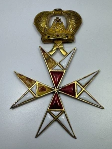 groß BRUSTKREUZ TEMPLERORDEN GOLD Temple de Paris Fabre-Palaprat 1. KAISERREICH - Picture 1 of 12