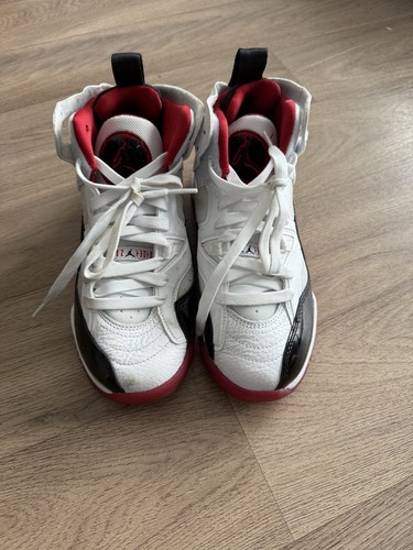 Jordan’s Jumpman Two Trey Bred Concord scarpe da ginnastica bambino taglia 3 bianco e rosso