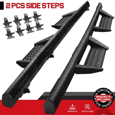 Fit 20-26 Jeep Gladiator 4 Door JT Drop Side Step Running Boards Nerf Bar BDKA - Изображение 1 из 4