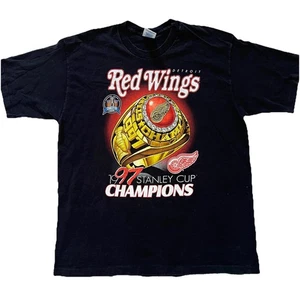 Vintage Detroit Red Wings Pro Player T-shirt XL 1997 Nhl Stanley Cup Champs 90s - Picture 1 of 5