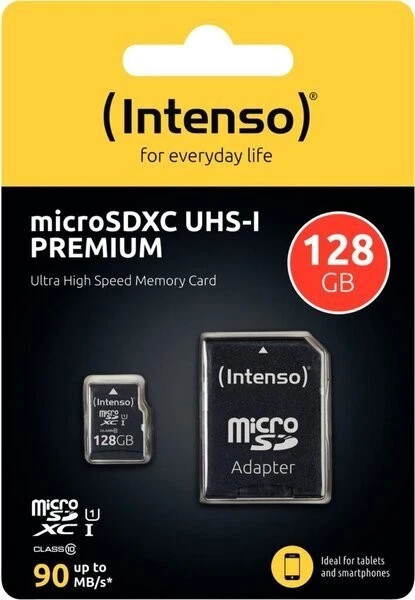 Intenso Premium microSDXC 128GB Class 10 UHS-I Speicherkarte inkl.... - Bild 1 von 1
