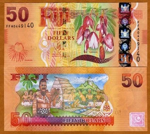 FIJI, 50 dollars, 2012 (2013), Pick 118 UNC New Design, latest colorful issue - Picture 1 of 1
