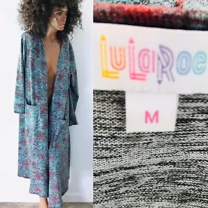 LULAROE Seafoam Floral Cardigan Duster Sweater Medium - Bild 1 von 12