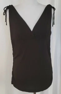 No Boundaries Juniors Talla XXL (19) Corbata de Hombro Acanalada Cuello en V Top Negro - Imagen 1 de 7