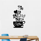 Coffee Cup Wall Sticker Decal Cafe Crafts Removable Poster Kitchen Bedroom