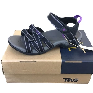 Teva Tirra Black Grey Purple Sandals Womens Size 6.5 - Picture 1 of 5