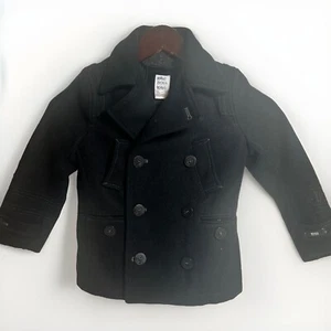 BOSS Hugo Boss Wool Peacoat Jacket Coat Boys Size 4 or 102cm. classic T - Picture 1 of 12