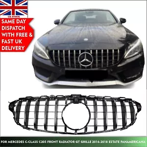 Für Mercedes C-Klasse W205 Kühlergrill vorne 2015-18 200 GT Panamericana GEBRAUCHT - Bild 1 von 15