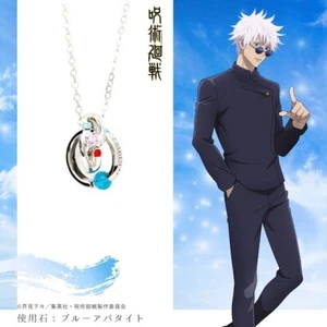 Collar anime Jujutsu Kaisen Satoru Gojo Colgante Cosplay Regalos de cumpleaños - Imagen 1 de 12