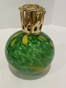 Bruciatore lampada profumo catalitico vetro verde e giallo - Foto 1 di 6