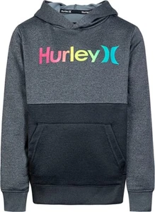 Hurley Boys' Solar Pullover Hoodie Dark Grey Heather NWT - Picture 1 of 2