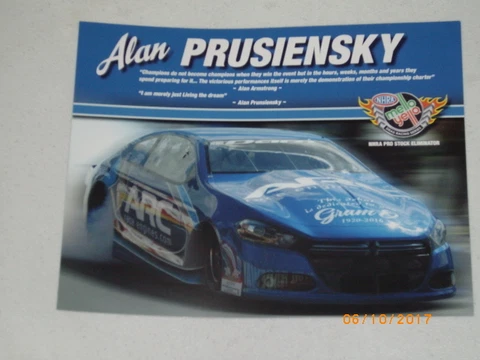 2017 ALAN PRUSIENSKY ARC RACE ENGINES PRO STOCK NHRA POSTCARD Cover