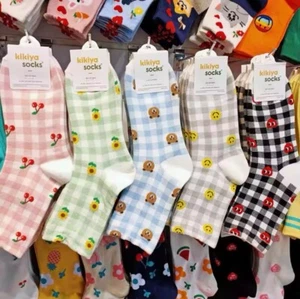 1 Pair- Korean Socks- Choose Your Design - Picture 1 of 5