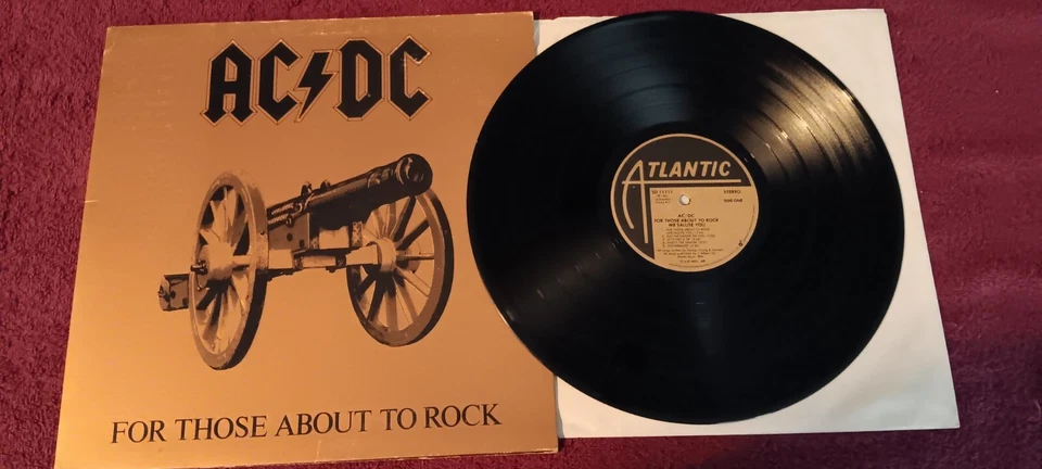 AC/DC For Those About To Rock Vinyl LP Record Album 1981 Gatefold SD11111, VG+ - Image 1 of 1