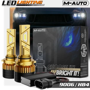 2x HB4 9006 6500K LED Headlight Bulb Hi/Low Beam Fog Lighting DRL w/Cooling Fan - Picture 1 of 12