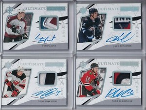 2017-18 Ultimate Collection Patches #58 Jack Roslovic RC AUTO /49 Winnipeg Jets
