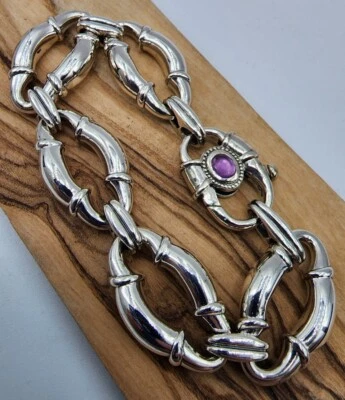 Pulsera Scott Kay Sterling Gruesa Eslabones Ovalados 7" Excelente Estado y Resistente  Foto 1 de 4