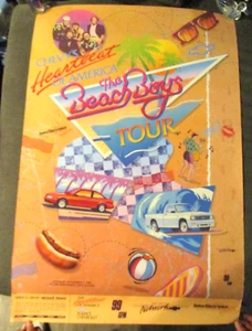 THE BEACH BOYS VINTAGE POSTER - 1988 - 36X24 - CHEVY HEARTBEAT OF AMERICA, NICE - Bild 1 von 1