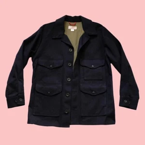 Filson Co Jacket Navy Blue 2013 Style 10403 Button Up 4 Pocket Wool, Size M - Picture 1 of 6