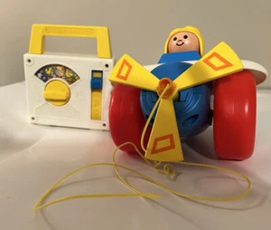 Fisher Price Aereo Pull Giocattolo 1980 E Radio Fisher Price - Foto 1 di 8