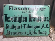 Emailschild Brauerei Bierbrauerei Flaschenbier