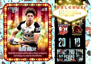 2024 Brisbane Broncos NRL TLA Elite Las Vegas Card - Reece Walsh - Bild 1 von 3