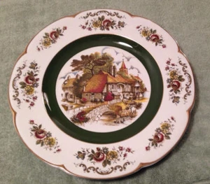 Vintage Wood and Sons Ascot Gold Dinner Plate Alpine White Ironstone England - Picture 1 of 4