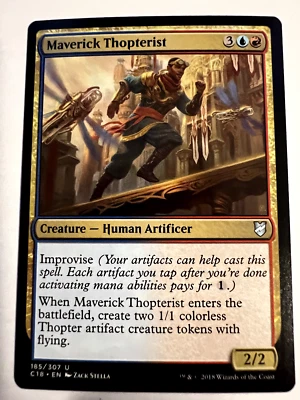 MTG Magic The Gathering Commander 2018 Maverick Thopterist Uncommon LP - Image 1 of 2