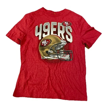 San Francisco 49ers Shirt Size Medium Red Vintage Graphic Logo NFL - Image 1 of 4
