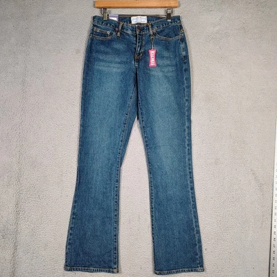 Steve & Barry's Jeans Women 4 Regular Blue Stretch Bootcut Classic Dungarees NWT - Image 1 of 4