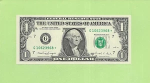 1988A* ..UNCIRC $1  G 1062 3968 *  .... 1988A $1  G-*       STAR NOTE - Picture 1 of 2