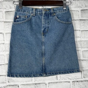 Vintage 90s Ralph Lauren Polo Jeans Co. Skirt Flag Logo Girls Size 10 - Picture 1 of 10