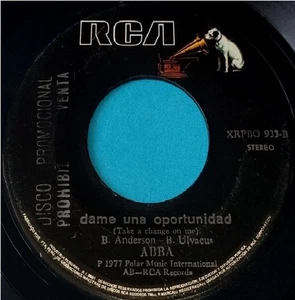 ABBA "Águila" 1977, MADE IN PERU, PROMOTIONAL PRINT (SPANISH TITLES) 7" (EX) - Picture 1 of 8