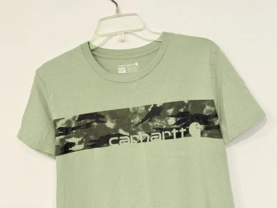 Camiseta infantil Carhartt masculina tamanho XL (18-20) verde musgo listra camuflada TK6373 - Imagem 1 de 4