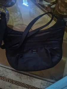Lug Hippy Crossbody Shoulder Bag Black Lightweight Crescent Purse RFID - Picture 1 of 4