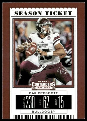 2019 Panini Contenders Draft Picks Collegiate #25 Dak Prescott - Image 1 of 2